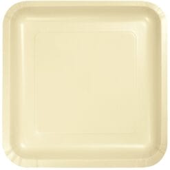 Ivory Plate Paper SQR 9" 18CT