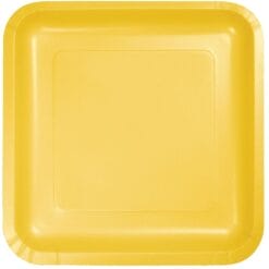 SB Yellow Plate Paper SQR 9" 18CT