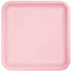 Classic Pink Plate Paper SQR 9" 18CT
