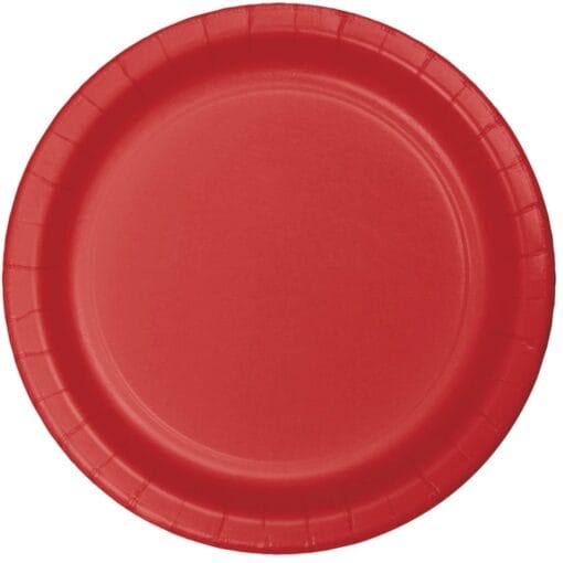 Classic Red Plate Paper 9&Quot; 24Ct