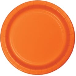 Orange Plate Paper 9" 24CT