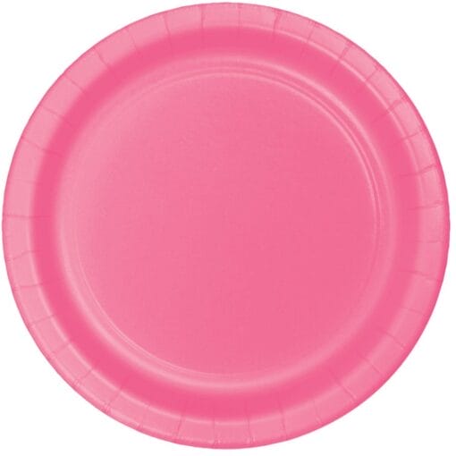 Candy Pink Plate Paper 9&Quot; 24Ct