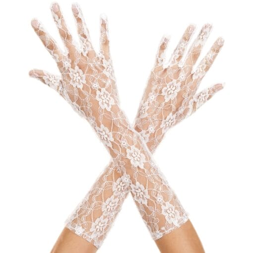 Lace Arm Warmer White