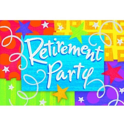 Happy Retirement Folded Invites 8Ct