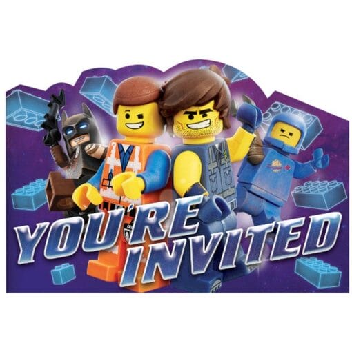 Lego Movie 2 Postcard Invitations 8Ct