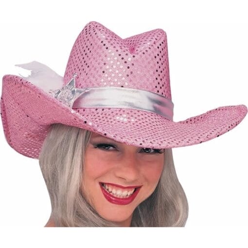 Pink Sequin Cowgirl Hat