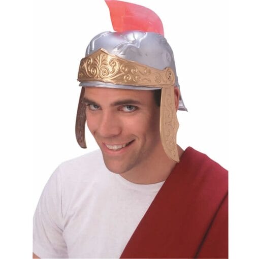 Roman Helmet Silver &Amp; Gold Plastic