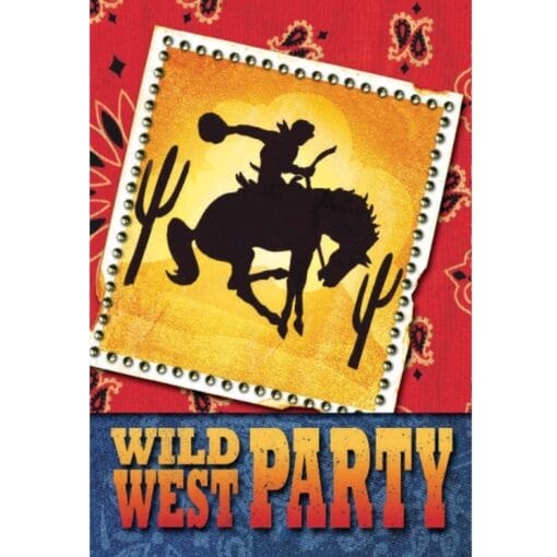 Wild Wild West Folded Invites 8Ct