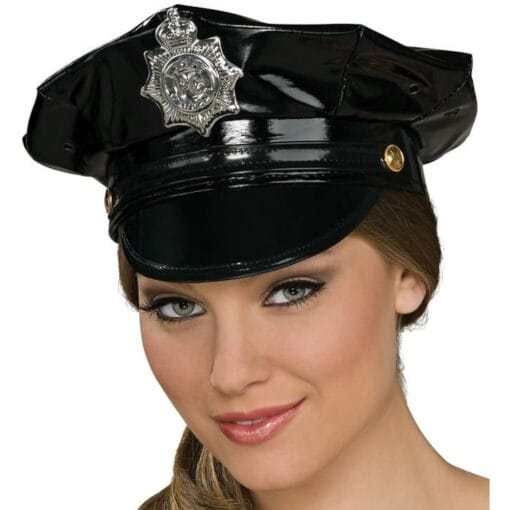Police Hat Black Vinyl
