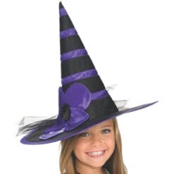 Purple Daisy Witch Hat Child