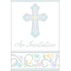 Blessed Day Folded Invites 8CT