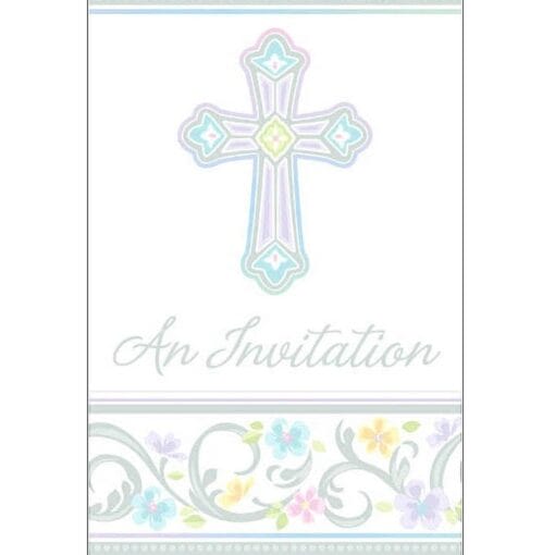 Blessed Day Folded Invites 8Ct