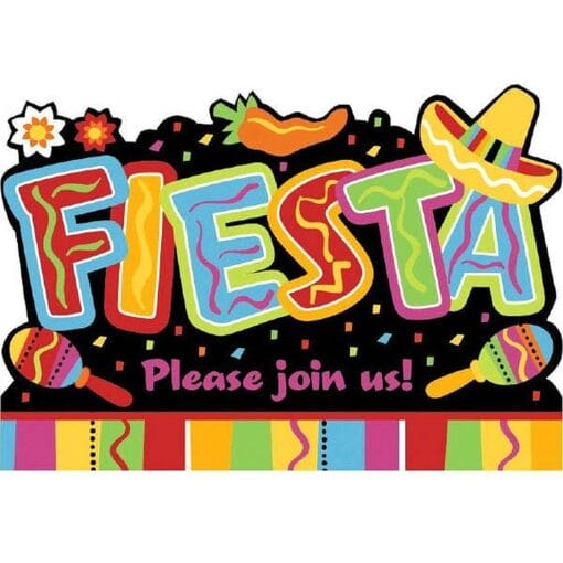 Fiesta Fun Postcard Invites 8Ct