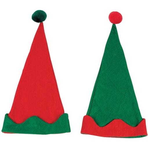 Elf Hat Felt Red/Green Astd