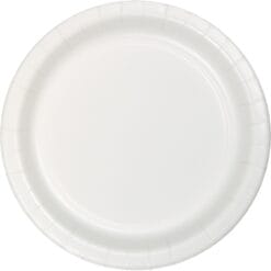 White Plate Paper RND, 10" 24CT