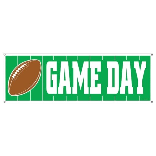 Game Day Football Sign Banner 5' X 21&Quot;