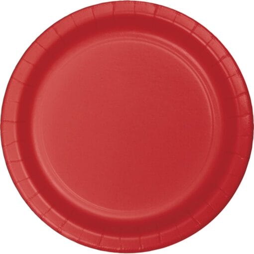 Classic Red Plate Paper Rnd 10&Quot; 24Ct