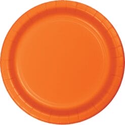 Orange Plate Paper RND, 10" 24CT