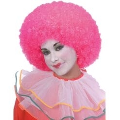 Clown Wig Neon Pink Afro