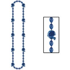 Football Beads Blue 36" 1PC