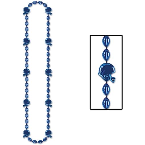 Football Beads Blue 36&Quot; 1Pc