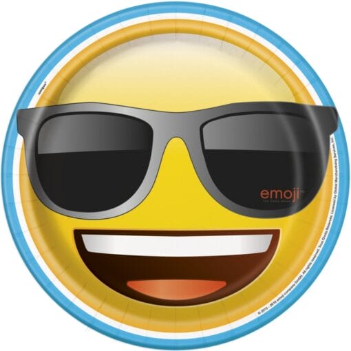 Cool Emoji Plates 9&Quot; 8Ct