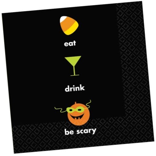Be Scary Napkins Beverage 16Ct