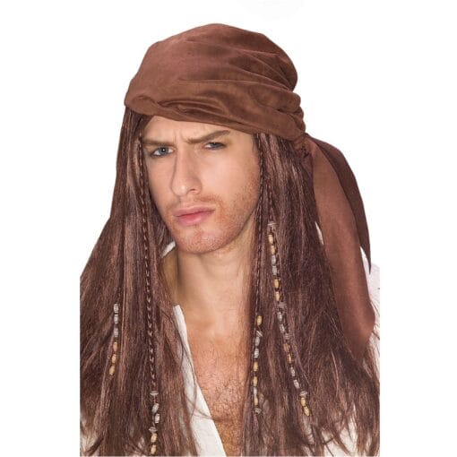Pirate Wig Caribbean Brown