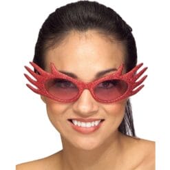 Red Glitter Flame Glasses