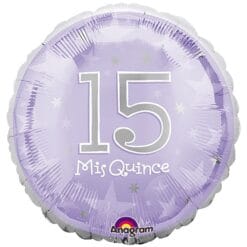 18" RND 15th Mis Quince Prismatic Foil