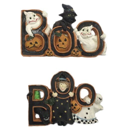 Boo Plaque Halloween Decor Astd