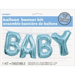 Blue Baby Letter Balloon Banner Kit 14"