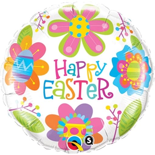 18&Quot; Rnd Easter Colorful Blossoms Fl Bln