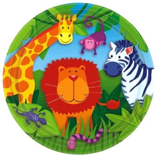 Jungle Animals Plates 7&Quot; 8Ct