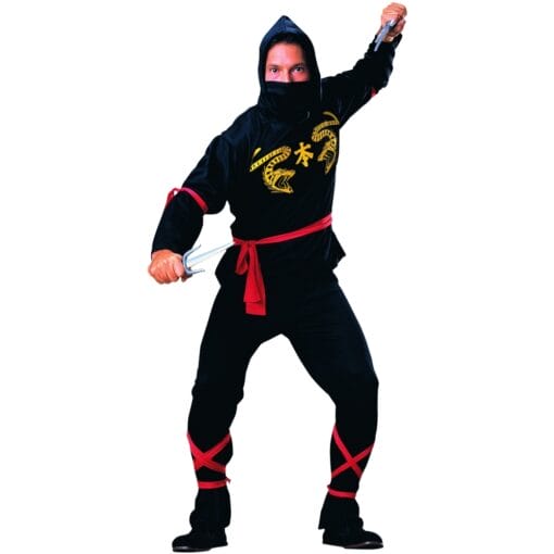 Ninja Black Costume Adult Std