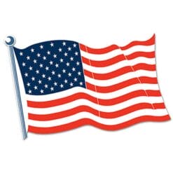 USA Flag Cut Out 18"