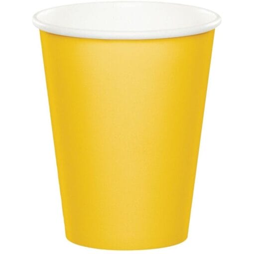 Sb Yellow Cups Paper 9Oz 24Ct