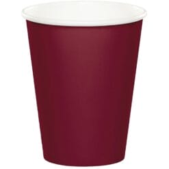 Burgundy Cups Paper 9OZ 24CT