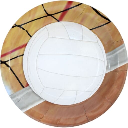 Volleyball Plates Rnd 9&Quot; 8Ct