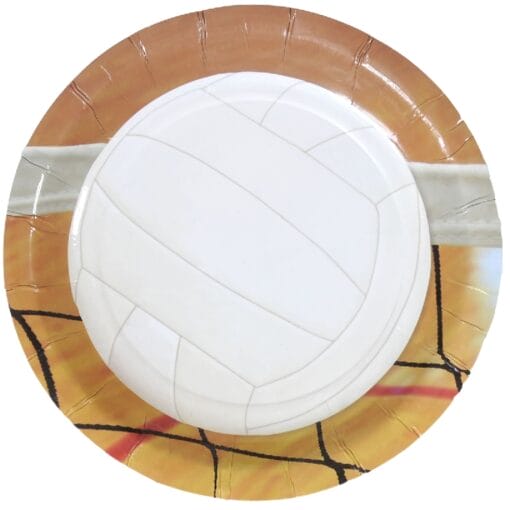 Volleyball Plates Rnd 7&Quot; 8Ct