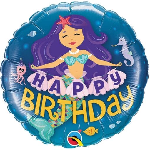 18&Quot; Rnd Mermaid Hpy Bdy Foil Balloon