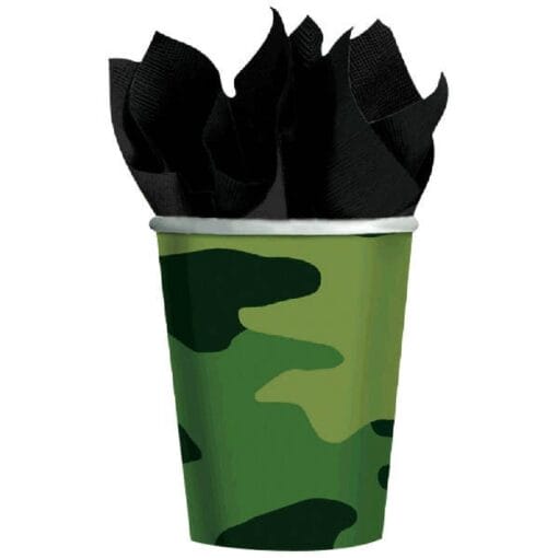 Camouflage Green Cup Hot/Cold 9Oz 8Ct