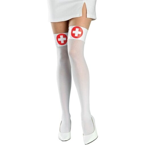 Nurse'S White Thigh Highs