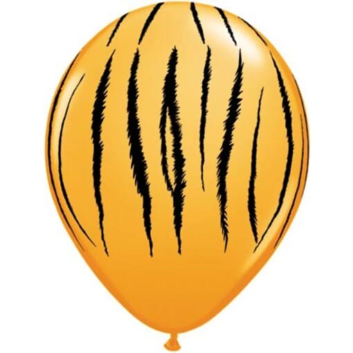 11&Quot; Prt Tiger Stripes Orange Latex 50Ct