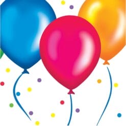 Birthday Balloons Napkins Beverage 18CT