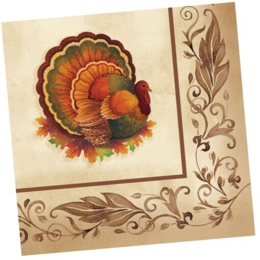 Traditional Feast Napkins Beverage 16Ct