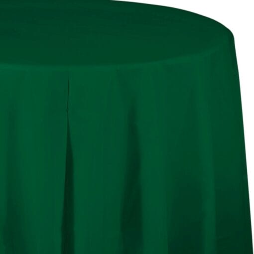 H Green Tablecover 82&Quot; Rnd Plastic