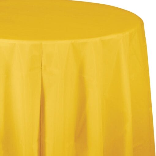 Sb Yellow Tablecover 82&Quot; Rnd Plastic