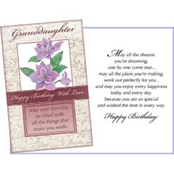 GC B-Day w/Love Granddaughter w/FLWRS