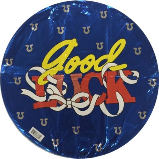 18&Quot; Rnd Good Luck Horseshoes Foil Bln